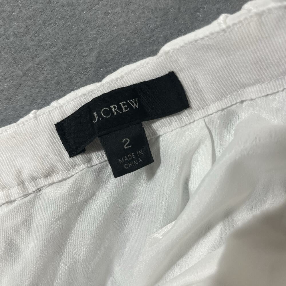 J.Crew Full Midi‎ in White Lined Embroidered Eyelet A-line Skirt 2 - Picture 9 of 11